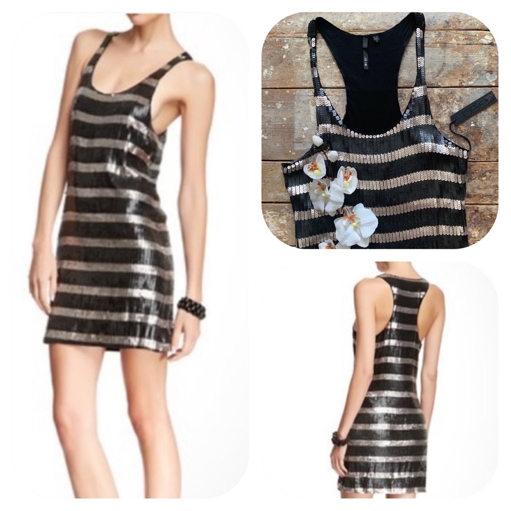 Joe’s Jeans Ruby Sequin Stripe Racerback Dress